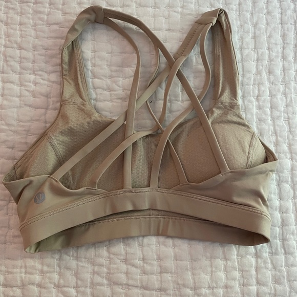 Lululemon free to be serene sports bra light tan size 4 - Picture 2 of 7